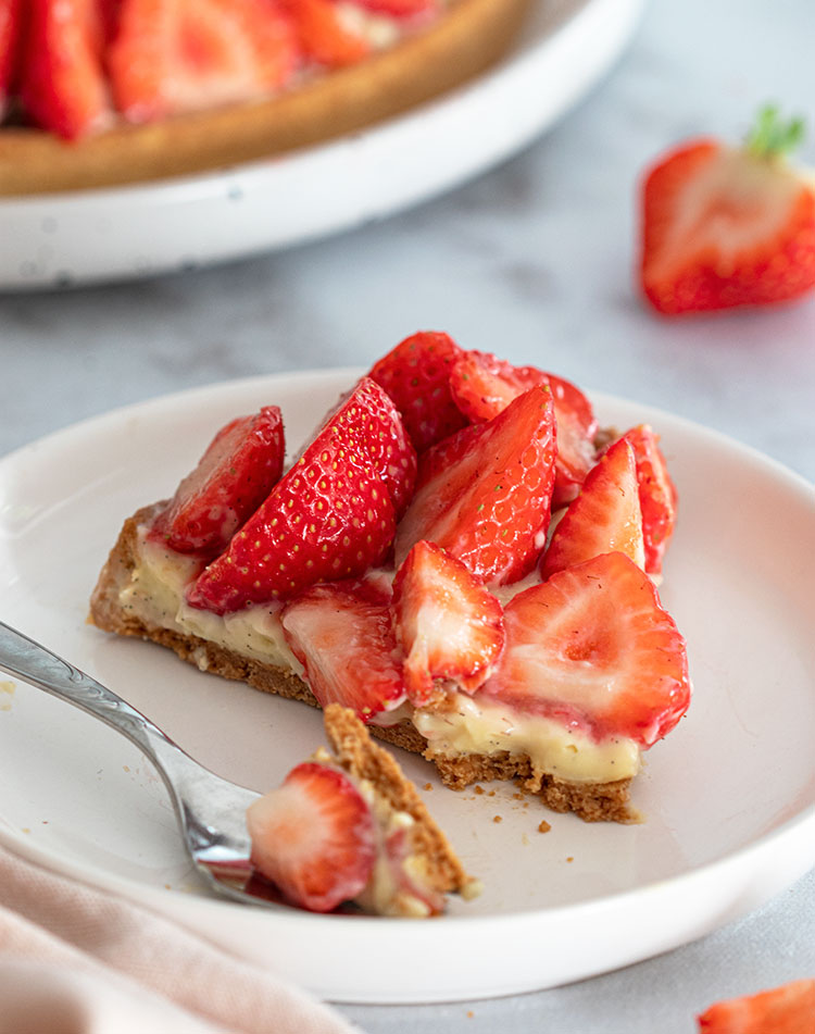 Part de tarte aux fraises